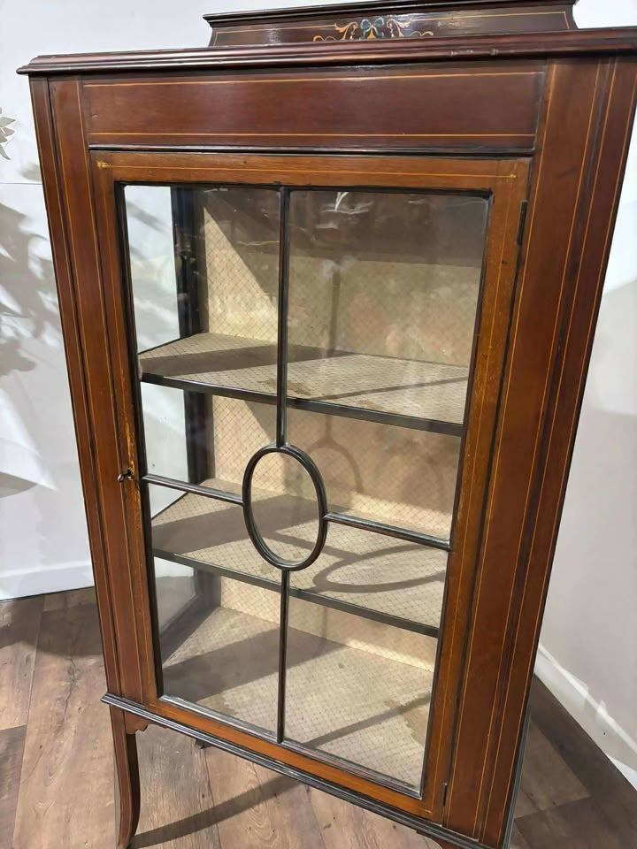 Edwardian Inlaid Display Cabinetv