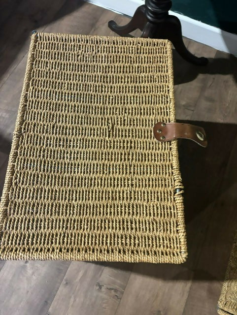 Two Matching Seagrass Storage Baskets8