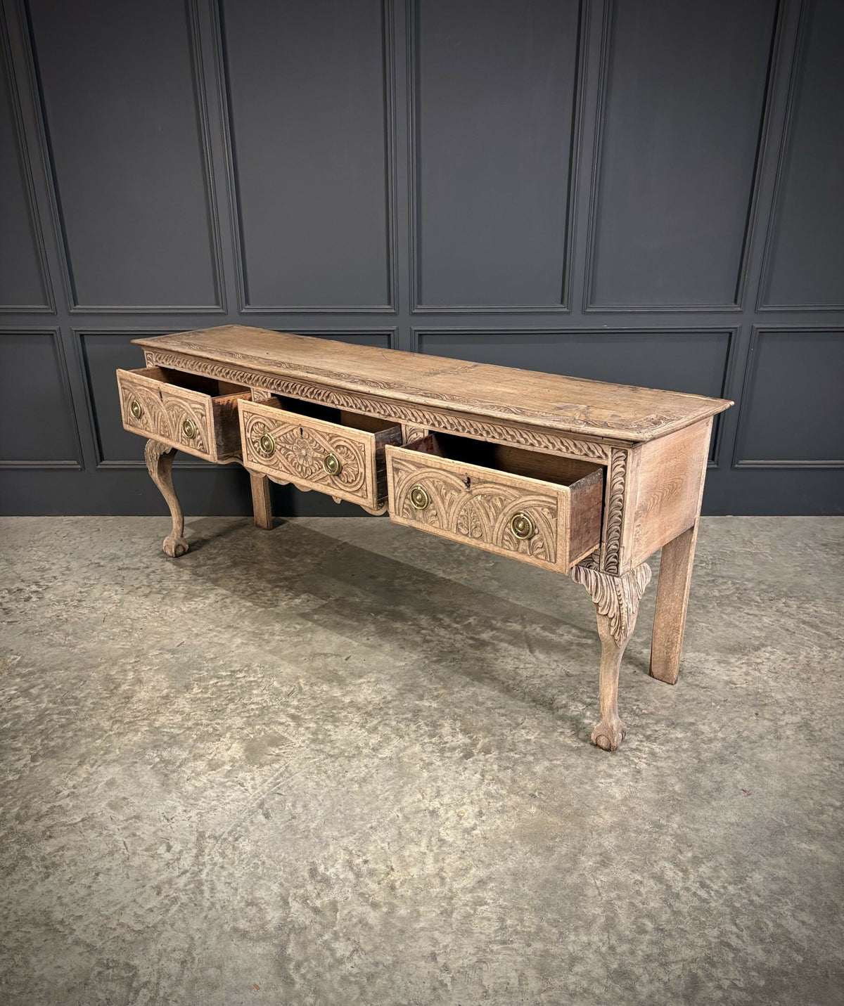 18th Century Carved Oak Dresser