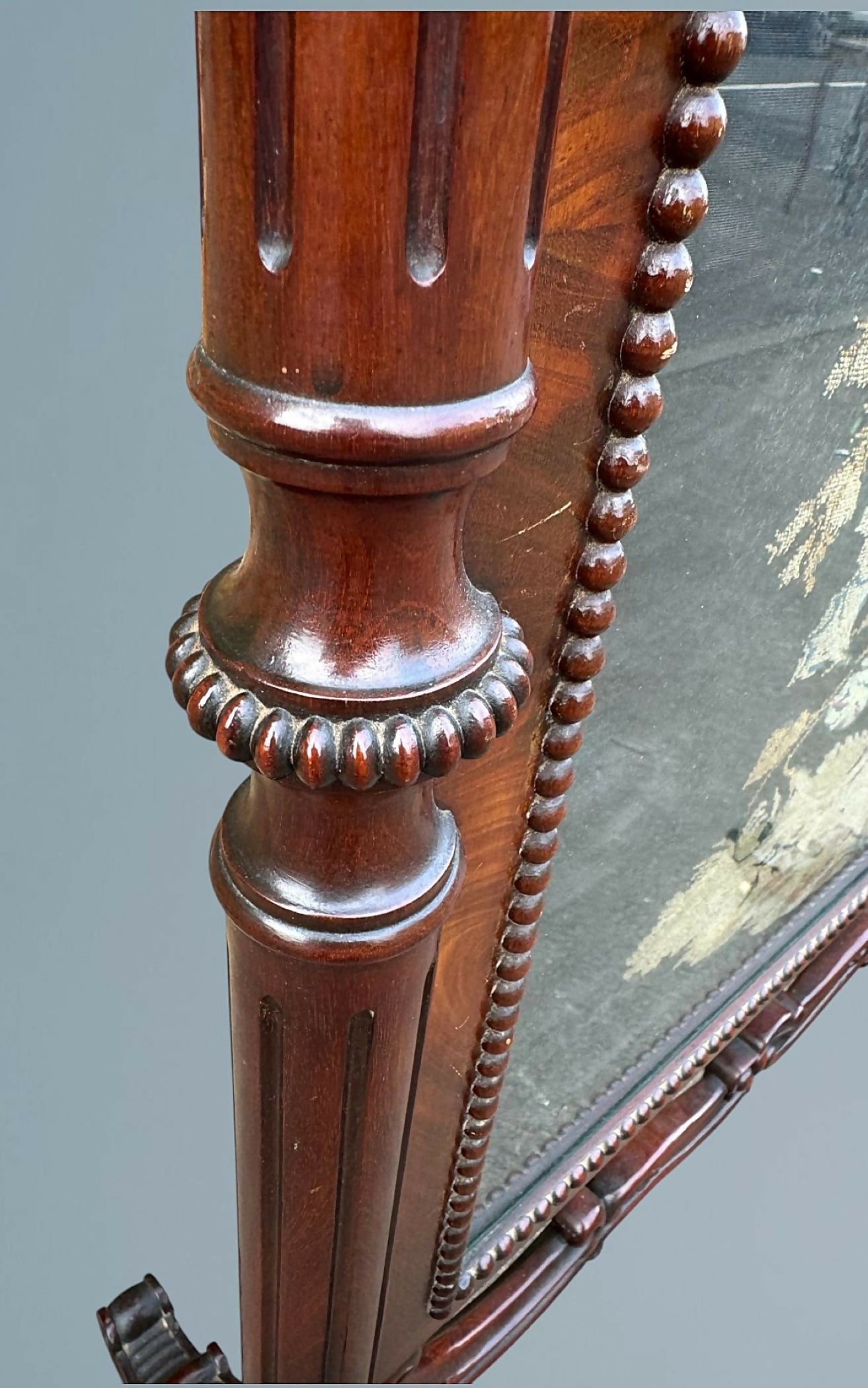 George IV Mahogany Fire Screen