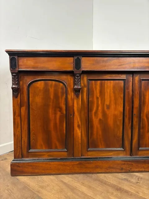 Large Victorian Flame Mahogany Sideboard