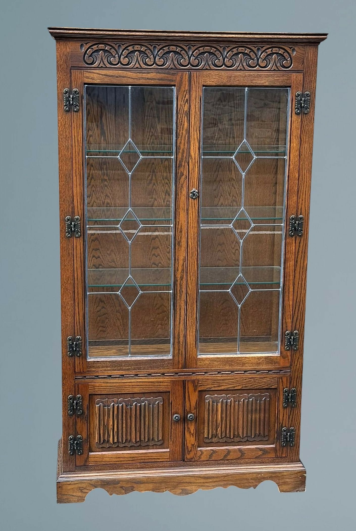 Wood Bros Old Charm Display Cabinet Light Oak