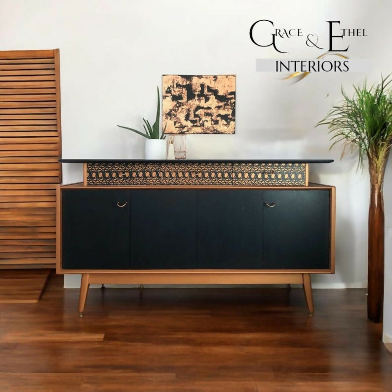 Black Vintage G plan sideboard sideboard