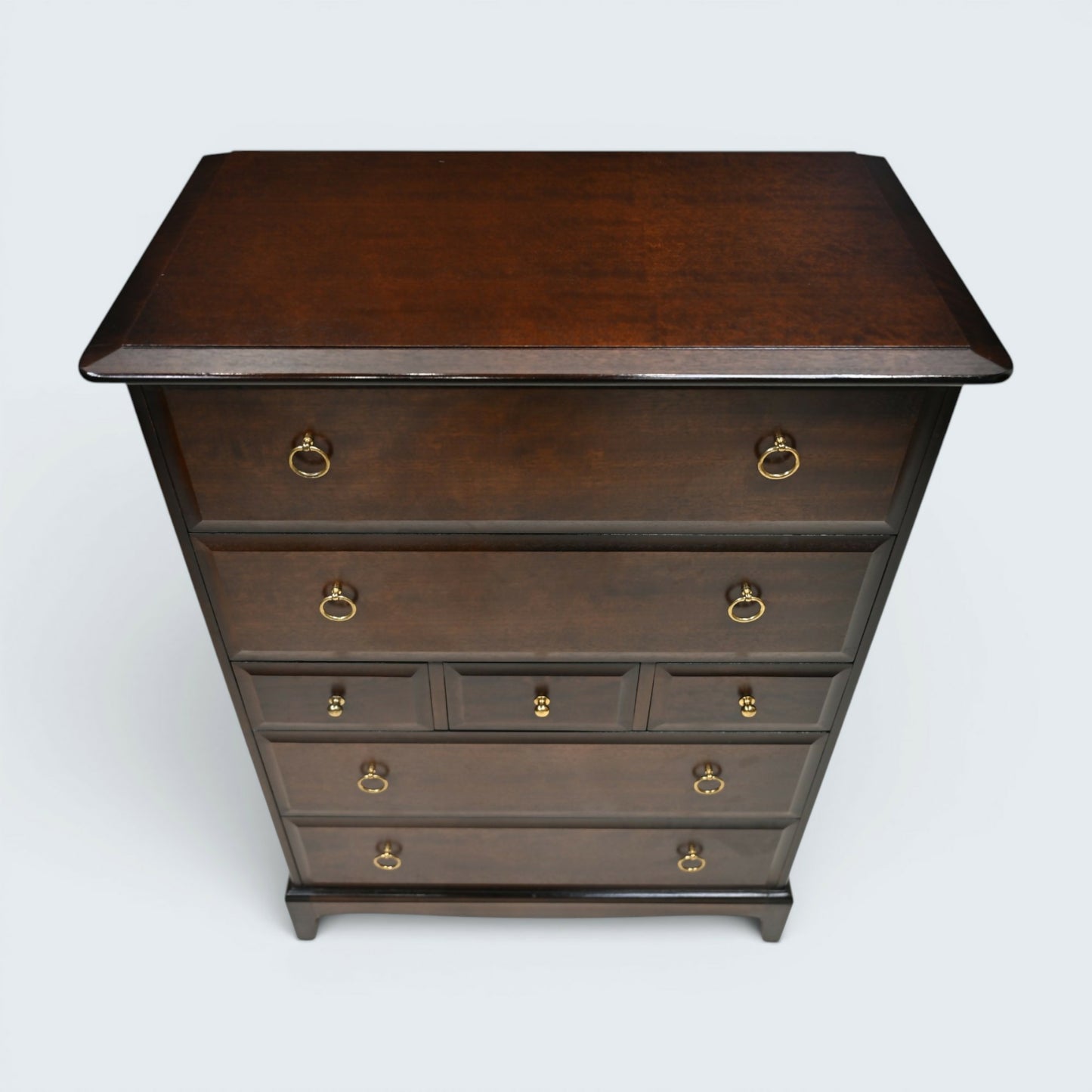 Stag Chest of 7 Drawers Brass Handles Minstrel Range VGC with FREE UK Delivery