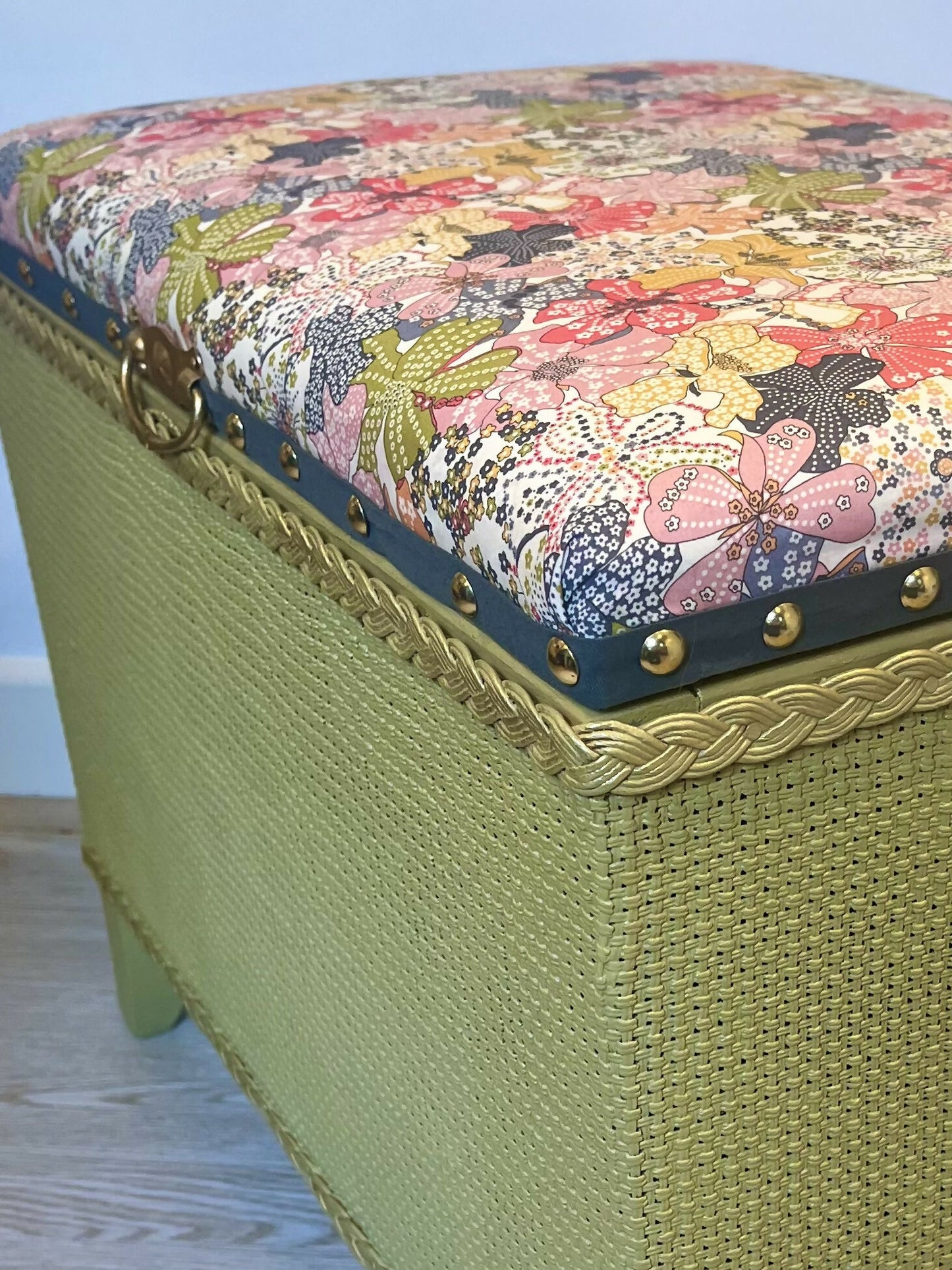 Lloyd Style Loom Wicker Chair and matching Blanket Box