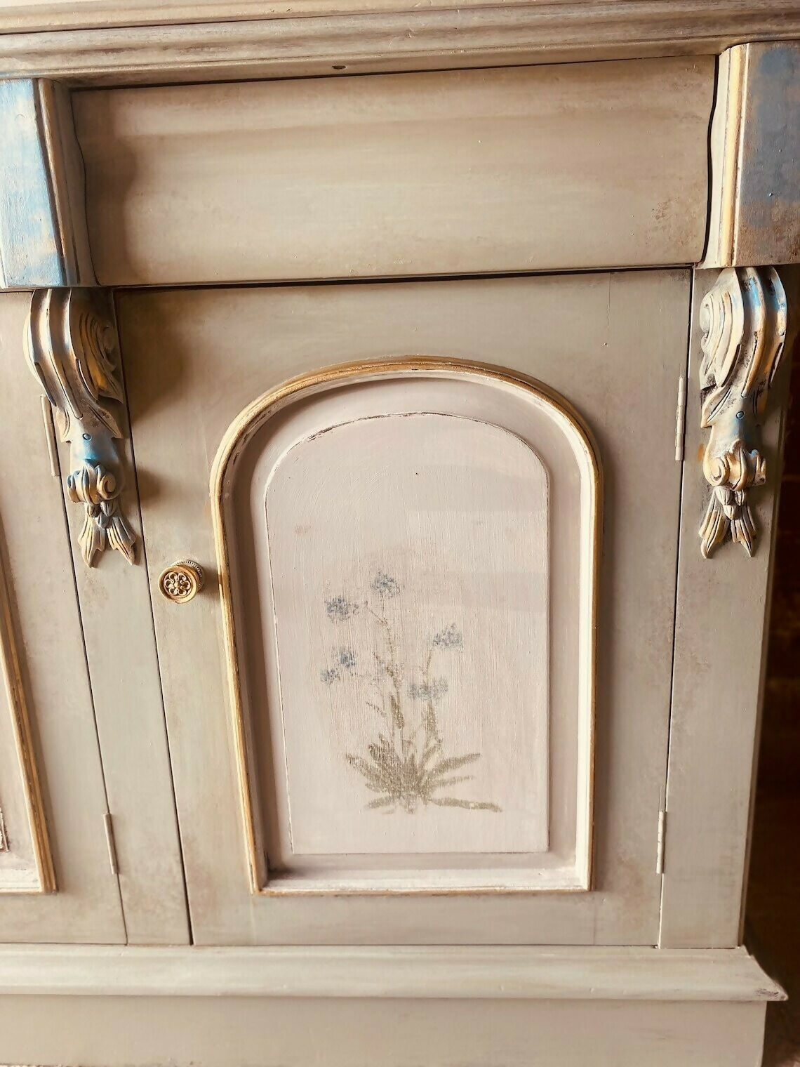 Vintage French Grey Sideboard