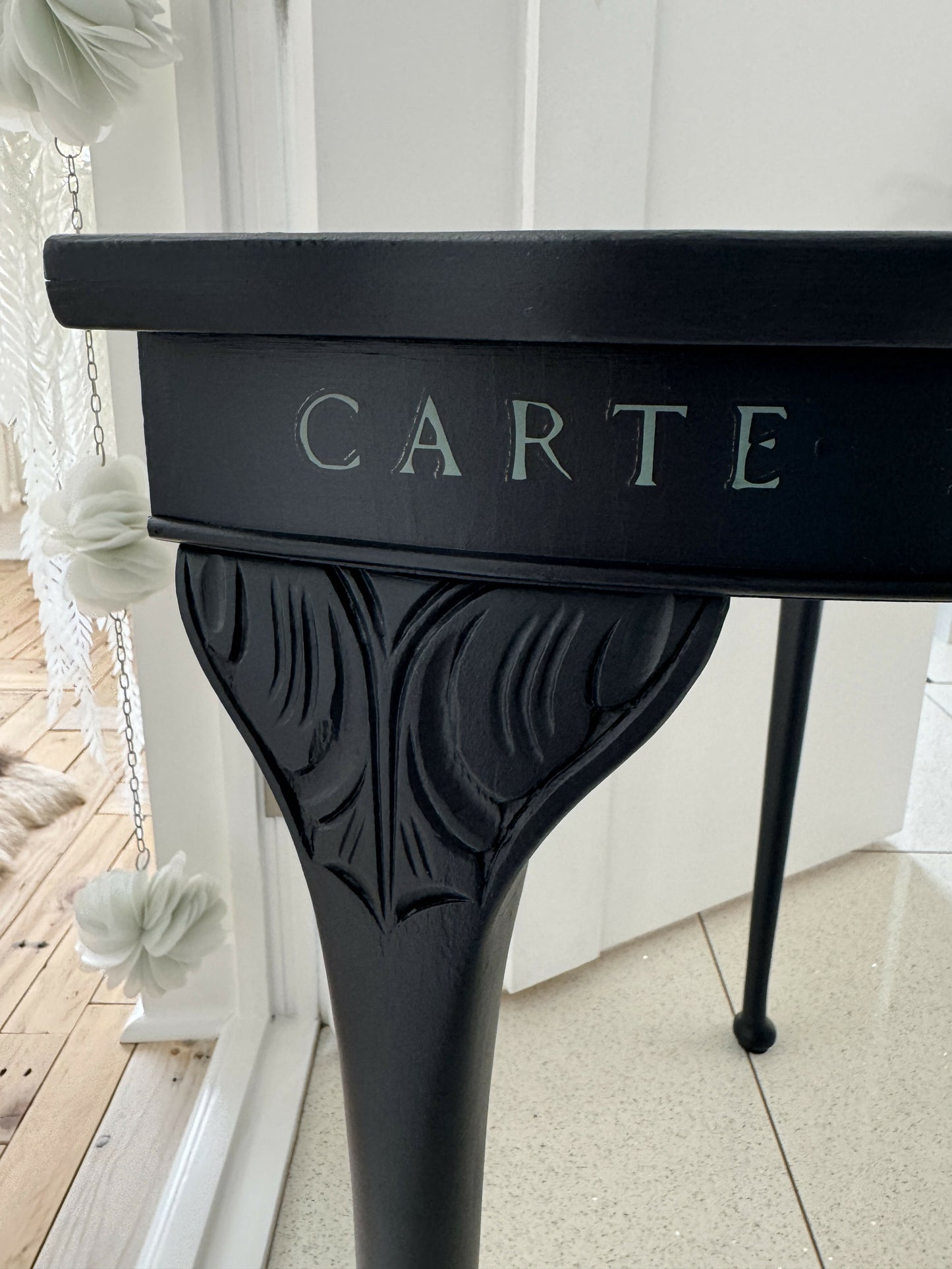 Black Vintage Console Table