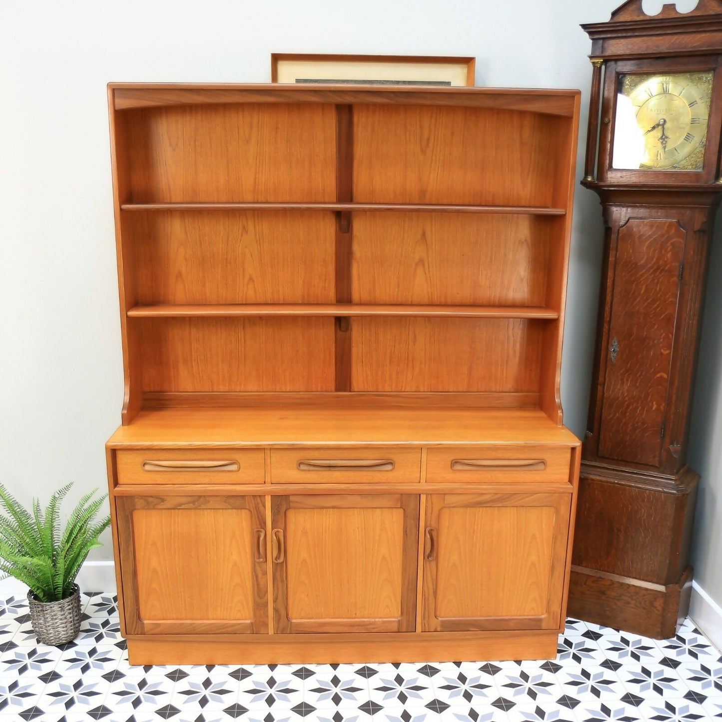 G Plan Fresco Wall Unit Dresser Display Cabinet by Victor B Wilkins Teak 1980