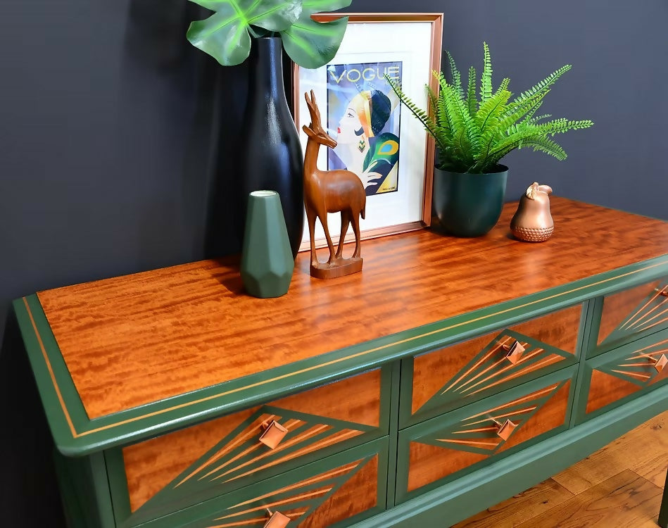 Green Art Deco Sideboard