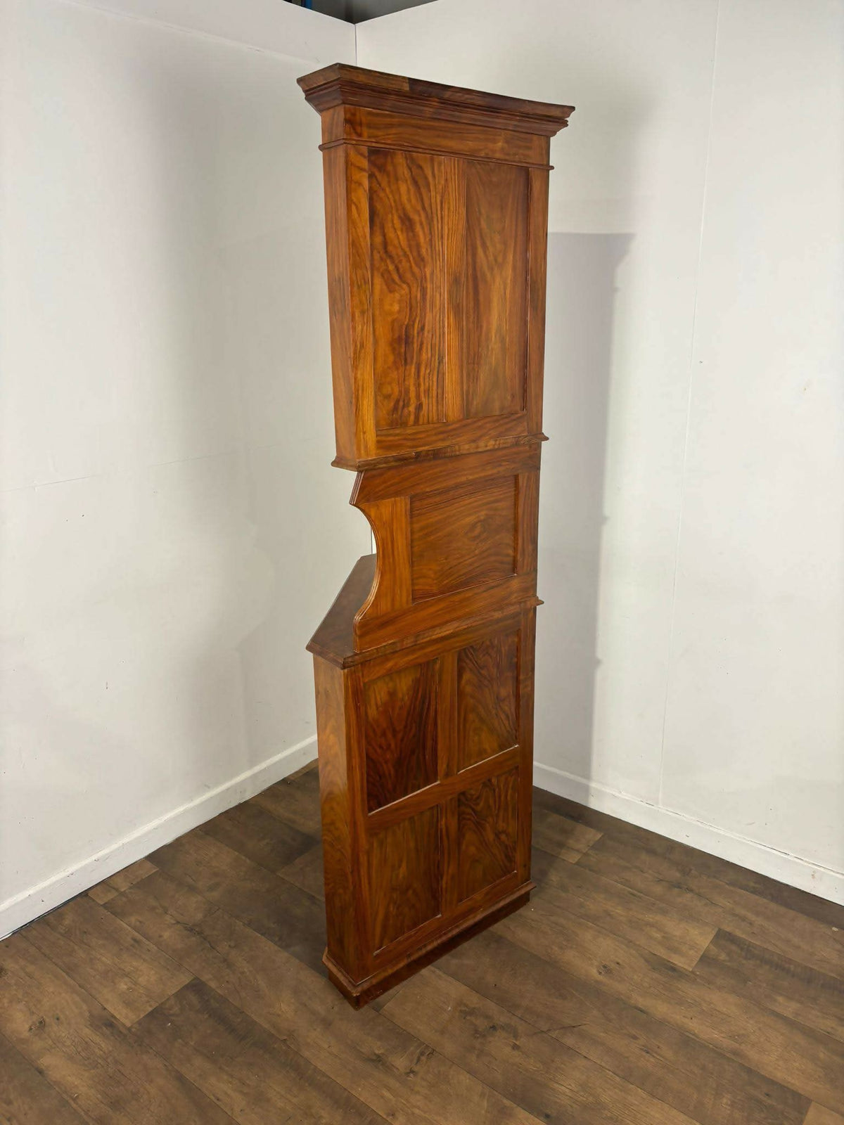Modern Bespoke Walnut Inlaid Double Corner Cabinet