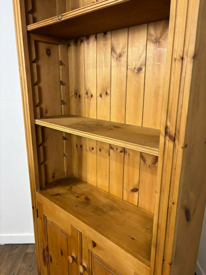Modern Solid Pine Waxed Bookcase