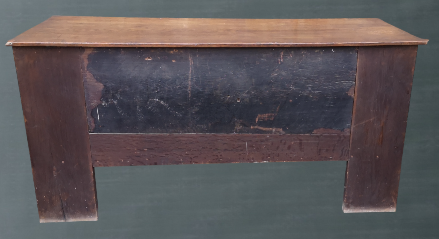 Large Oak Linen Fold Blanket Box / Chest Dated 1673