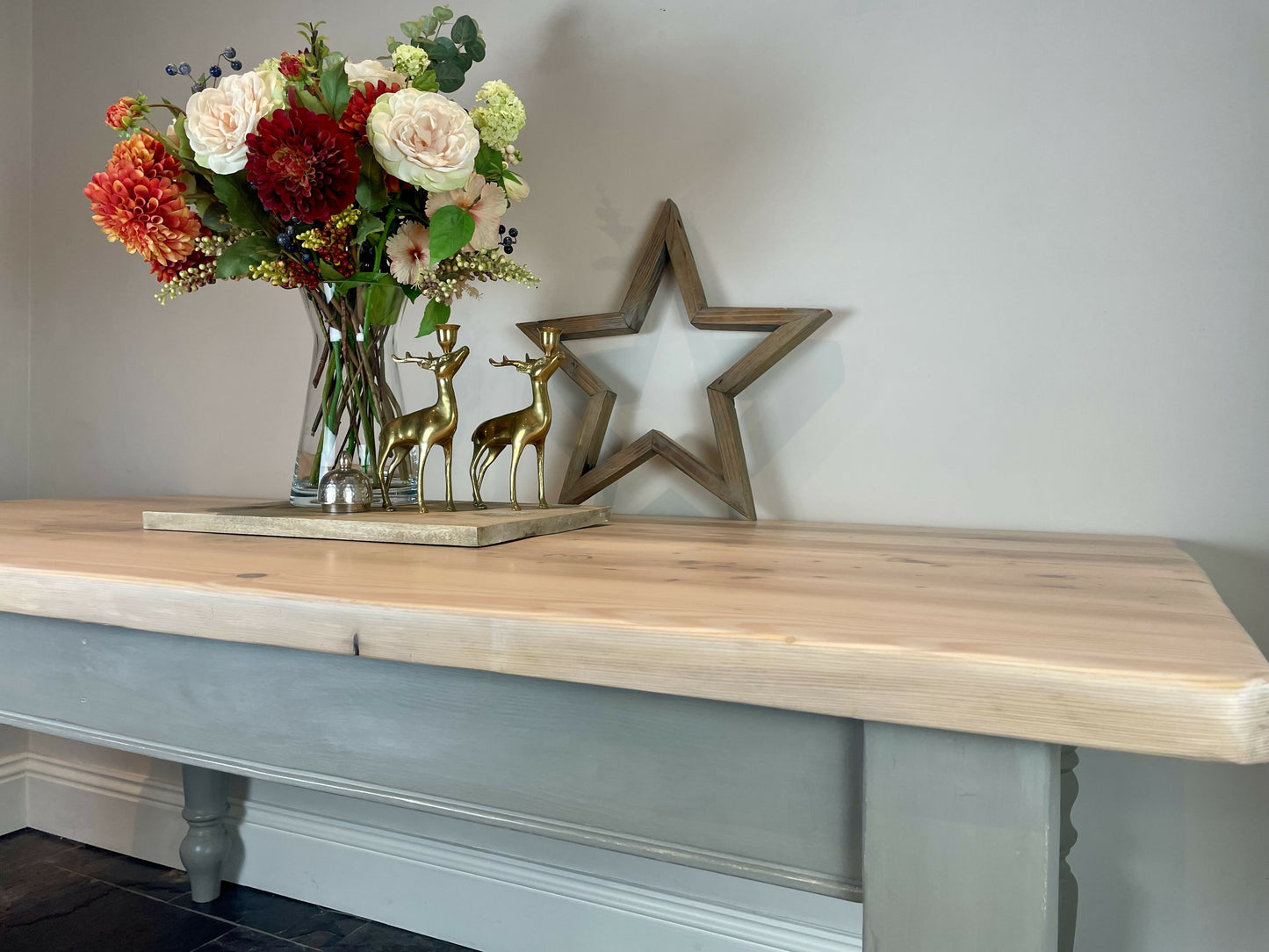 Hand Painted Farmhouse Table, 1990s