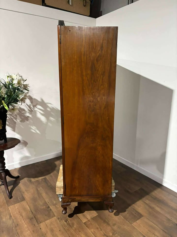 Vintage Burr Walnut Double Wardrobe