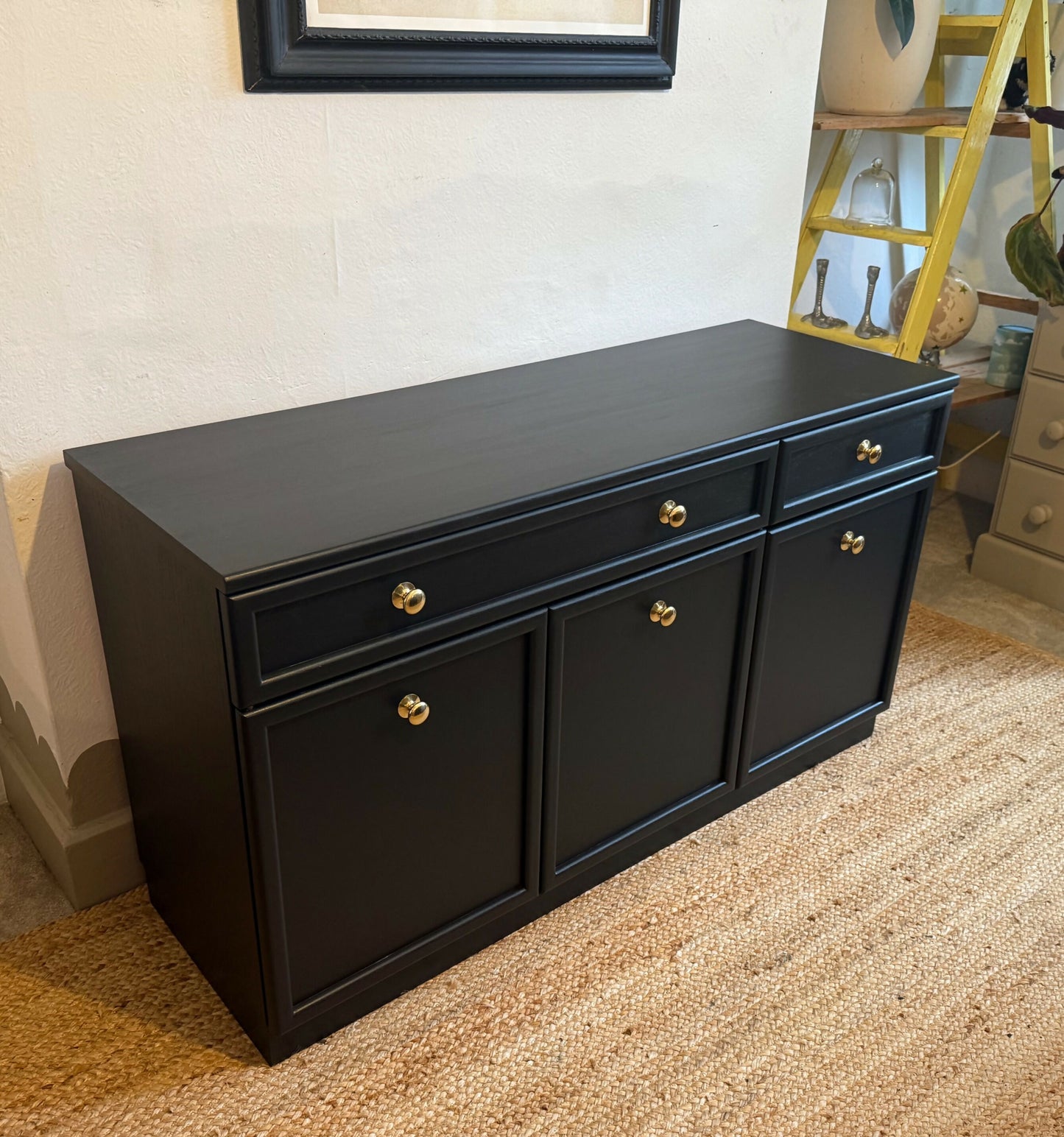 Newly refurbished g-plan sideboard teak black mid century vintage mcm