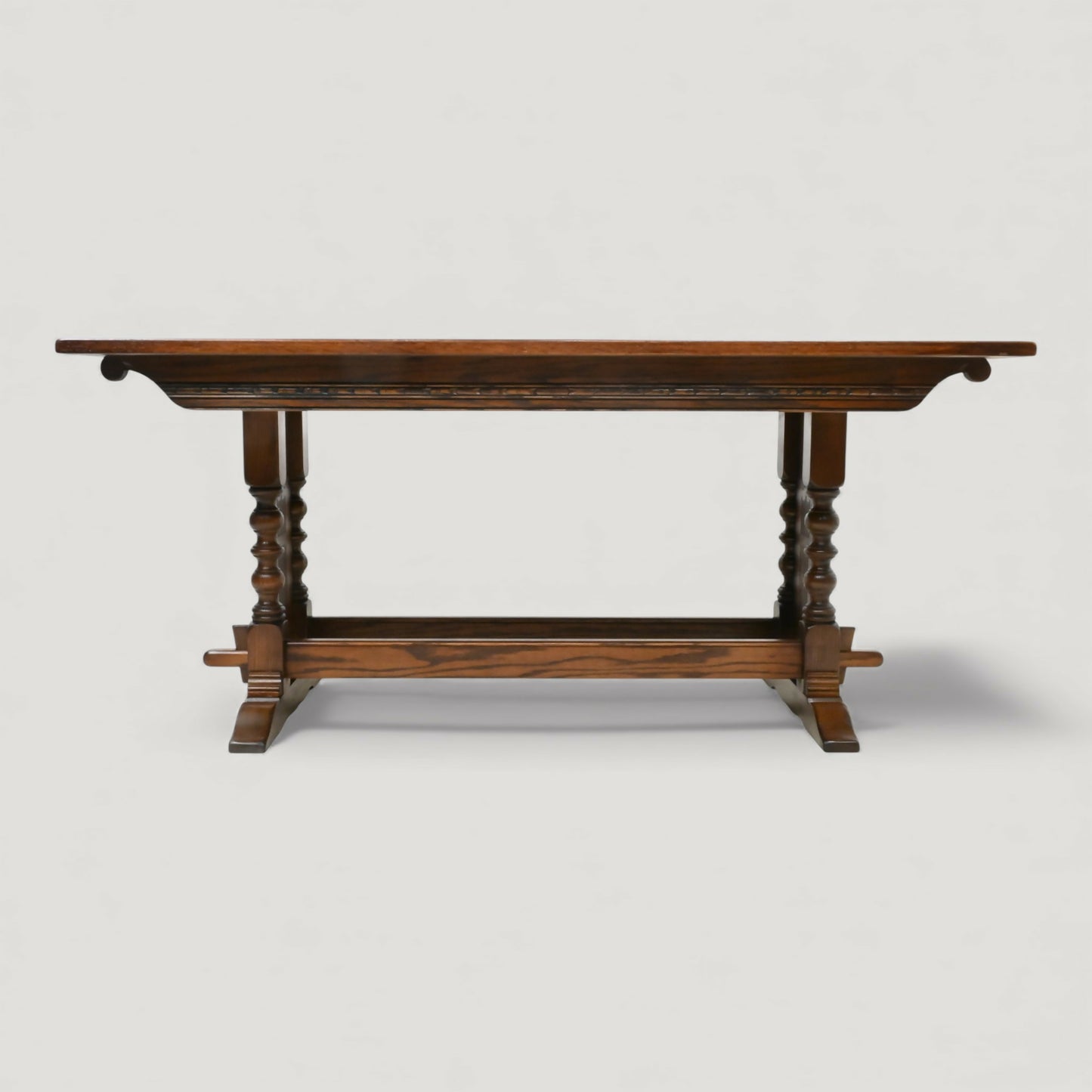 Old Charm Solid Oak Dining Table Gothic Refectory Tudor Brown FREE Delivery. SBR10992/0110E