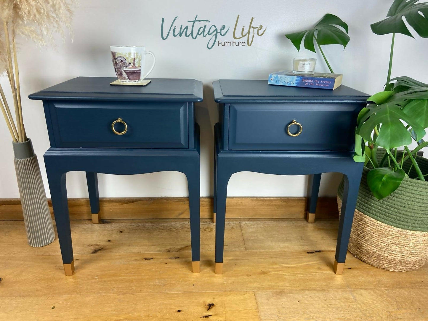 NOW SOLD Stag leggy bedside cabinets (pair)
