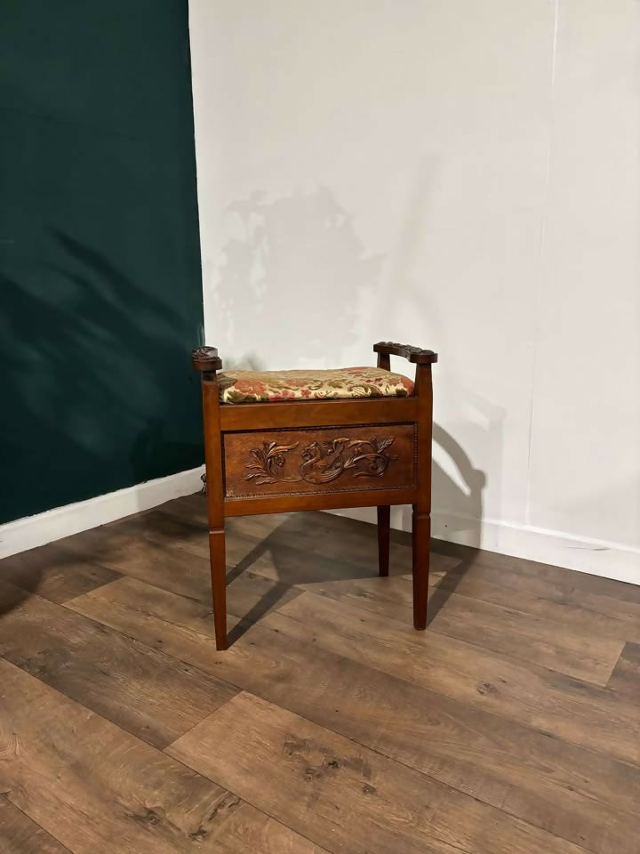 Edwardian Carved Piano Stool56