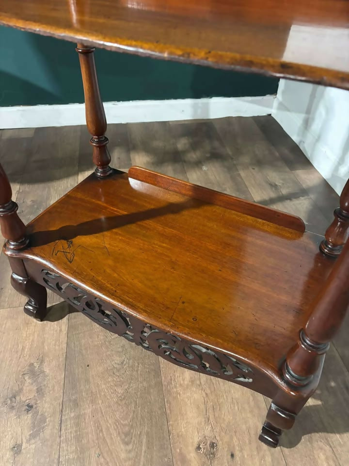 Victorian Mahogany Three Tier Whatnotz