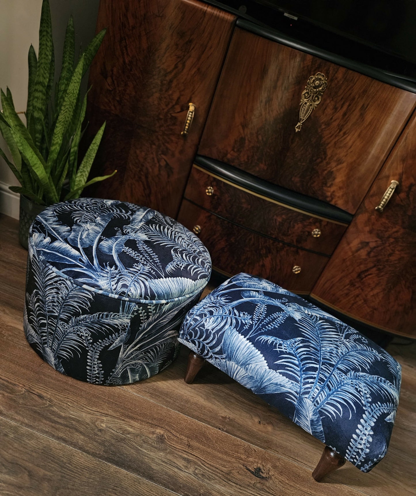 Clarke & Clarke - Majorelle Drum Stool
