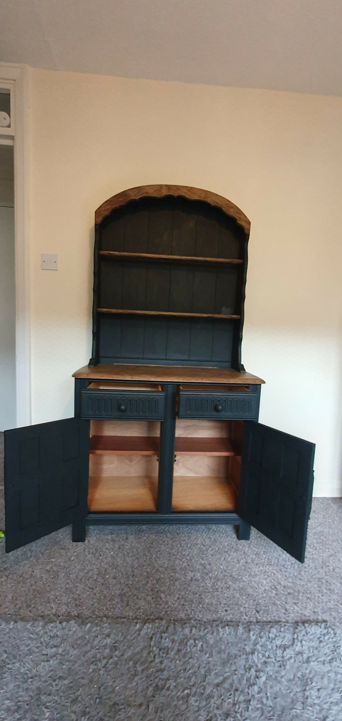 Black Antique Carved Dresser