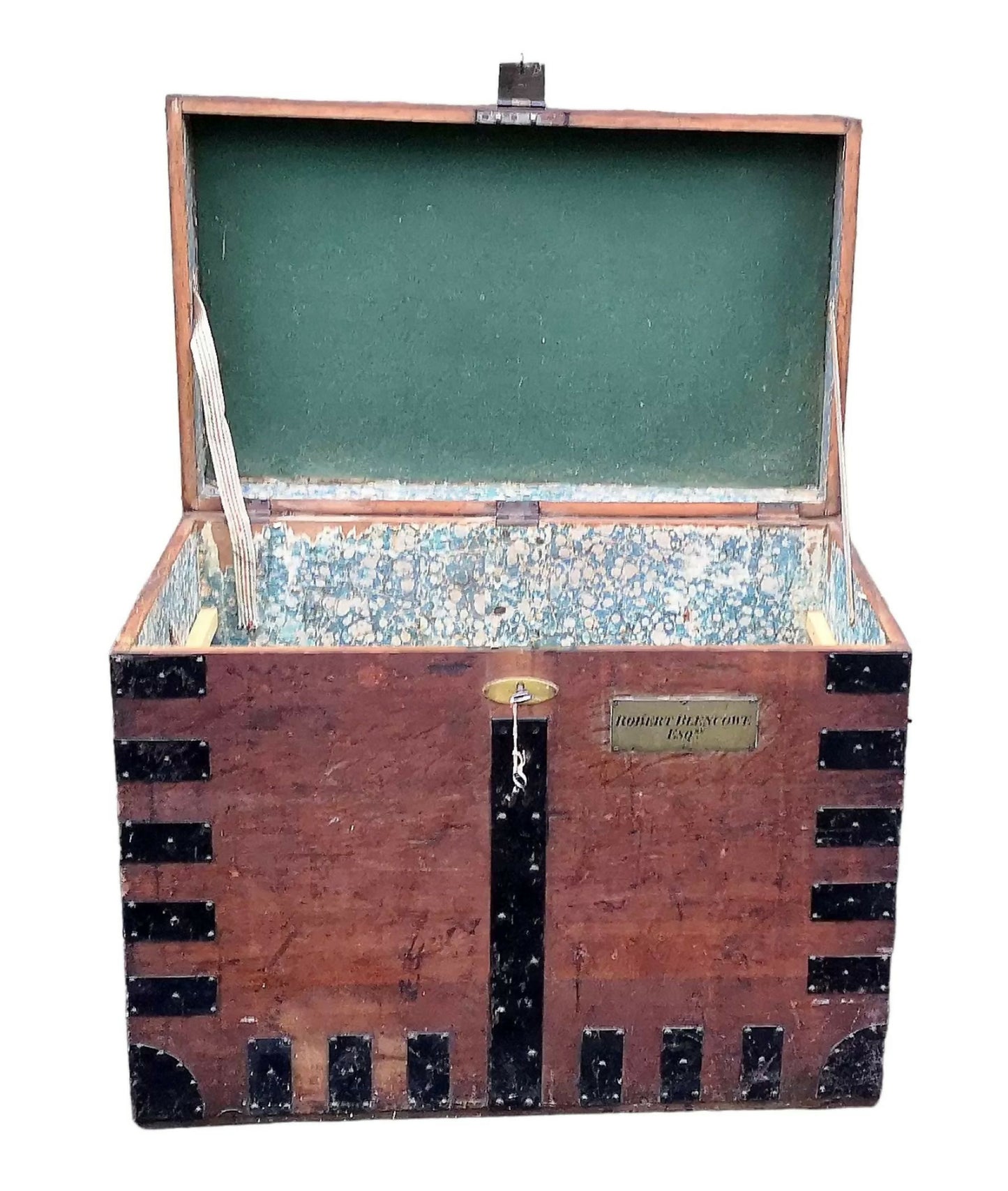 19th Century Oak and Metal Bound Silver Chest