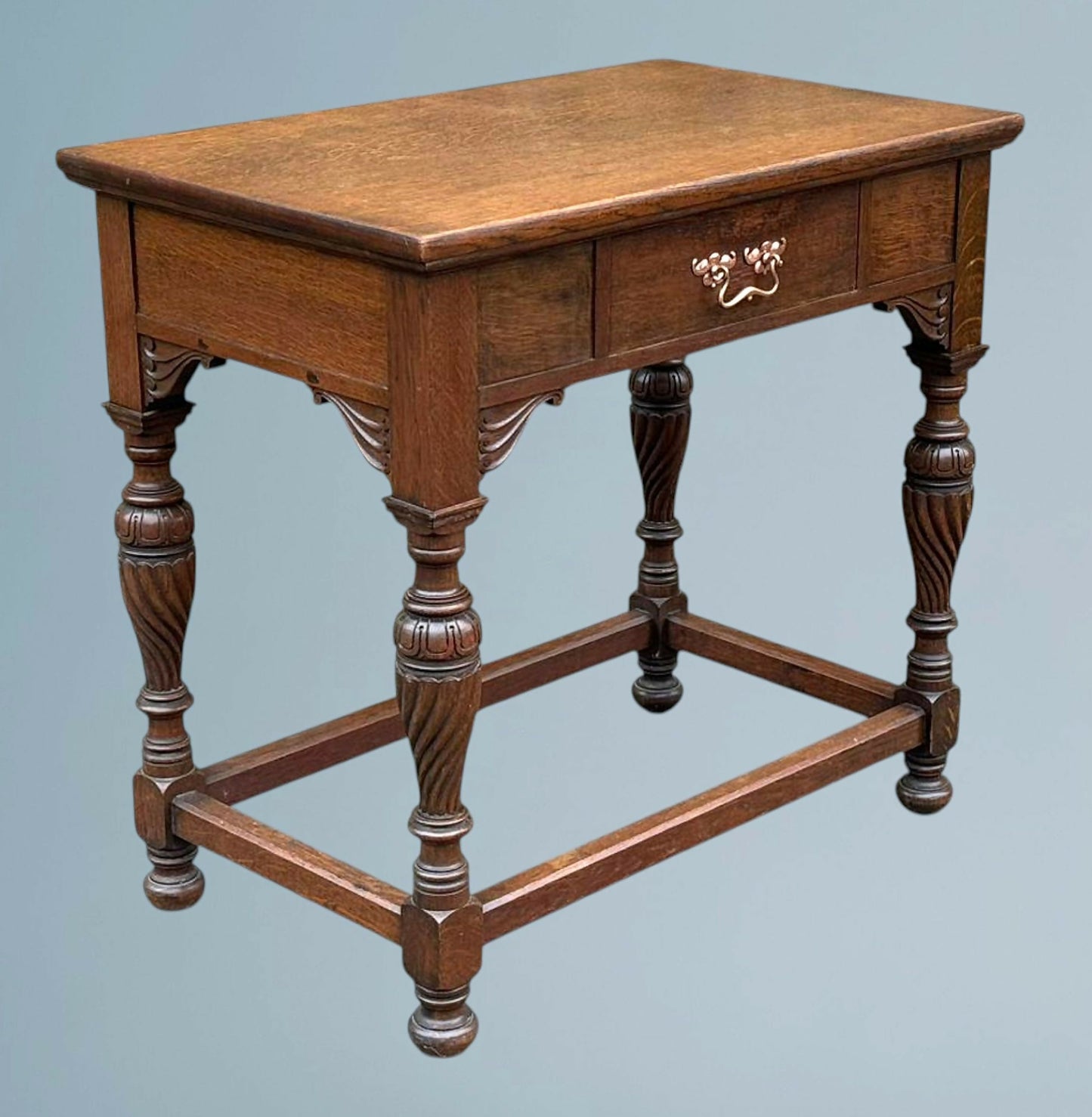 Edwardian Oak Side Table / Hall Table