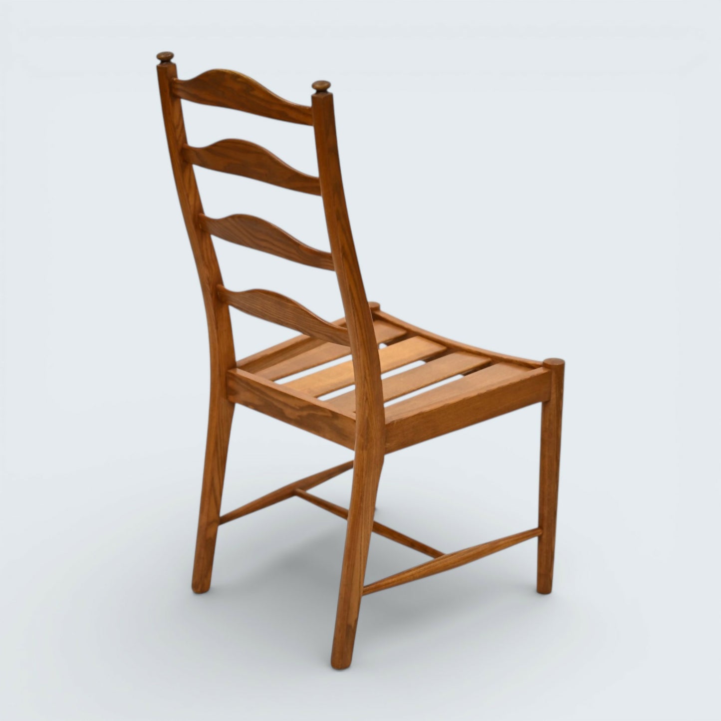 Ercol Set Of 4 Dining Chairs Light Finish Ladderback 1970s FREE UK Delivery*