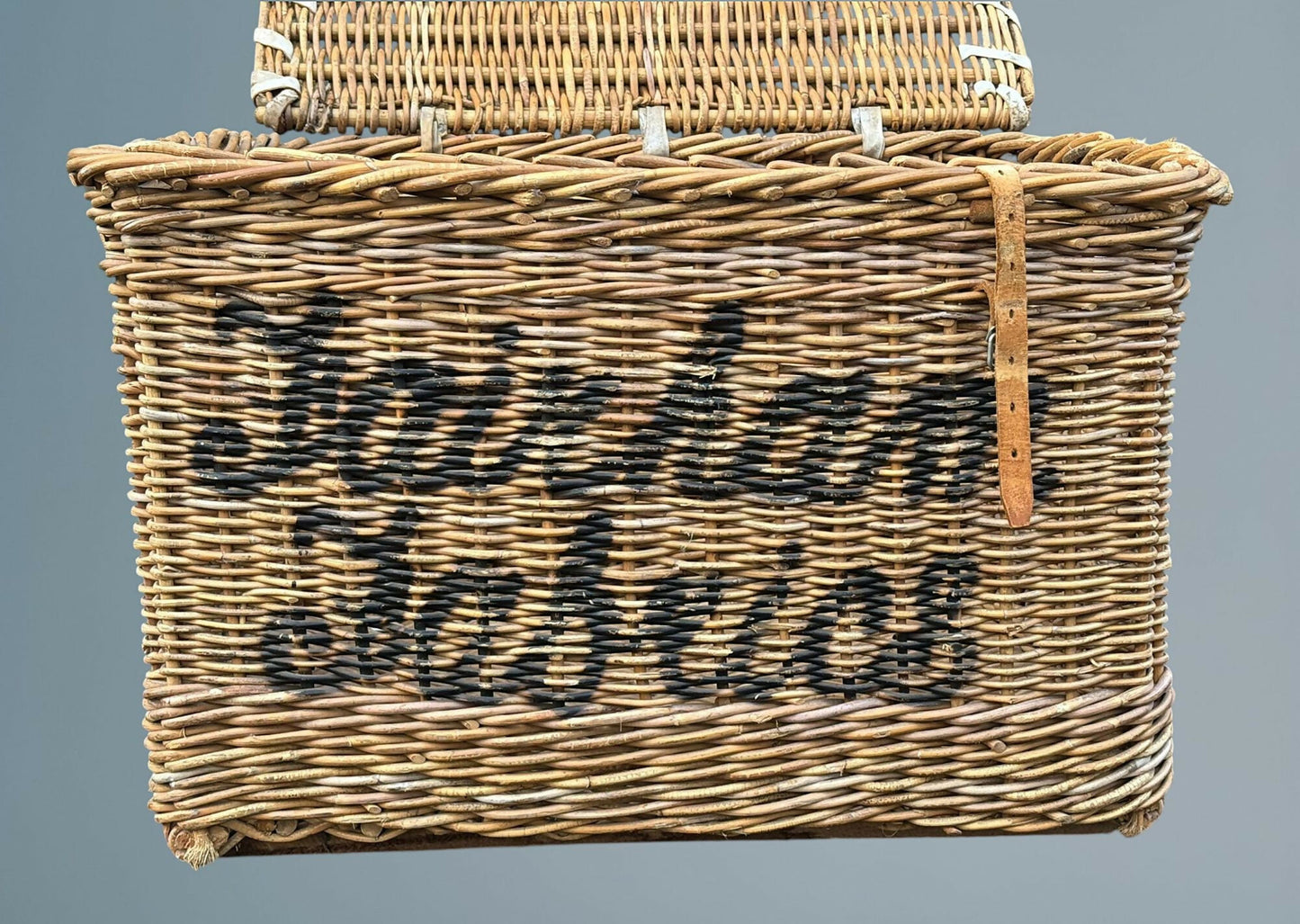 A Large Antique Wicker Log Basket