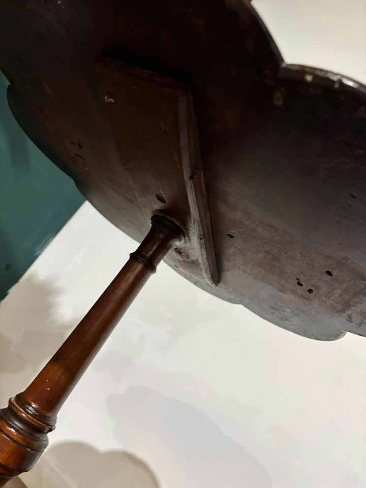 Georgian Mahogany Petal Top Pedestal Tripod Table