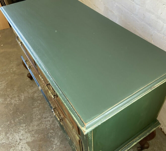 Chest of Drawers Green Botanical style