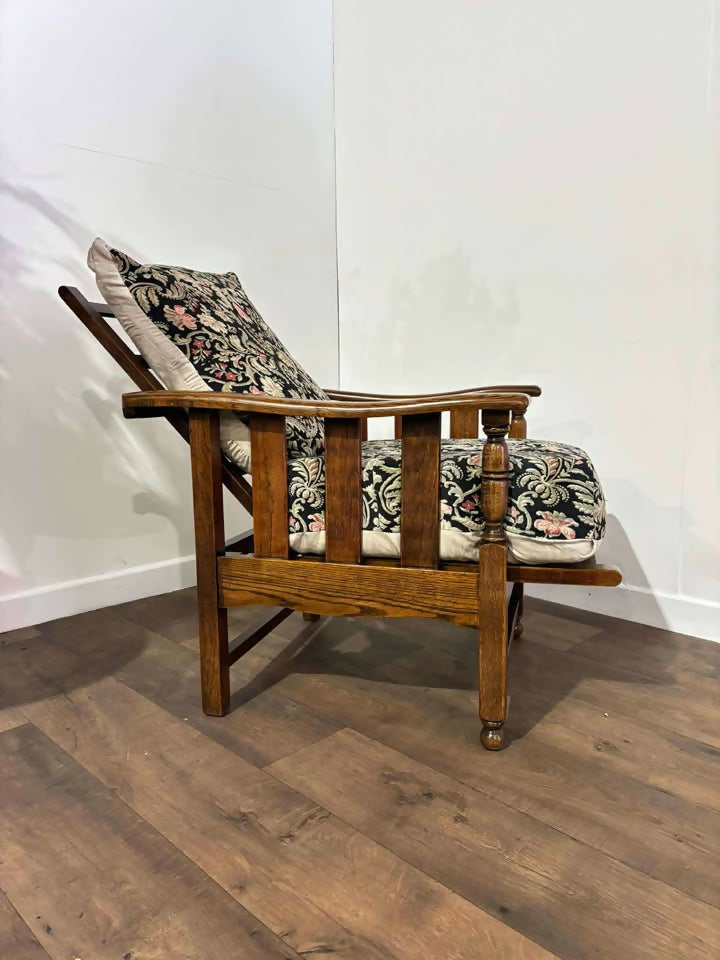 Vintage Oak Reclining Armchair