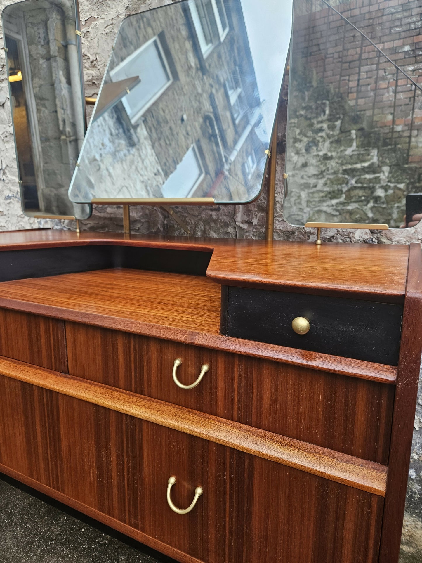 G Plan Teak Dressing Table: Librenza Range Mid-Century Modern Five-Drawer Chest