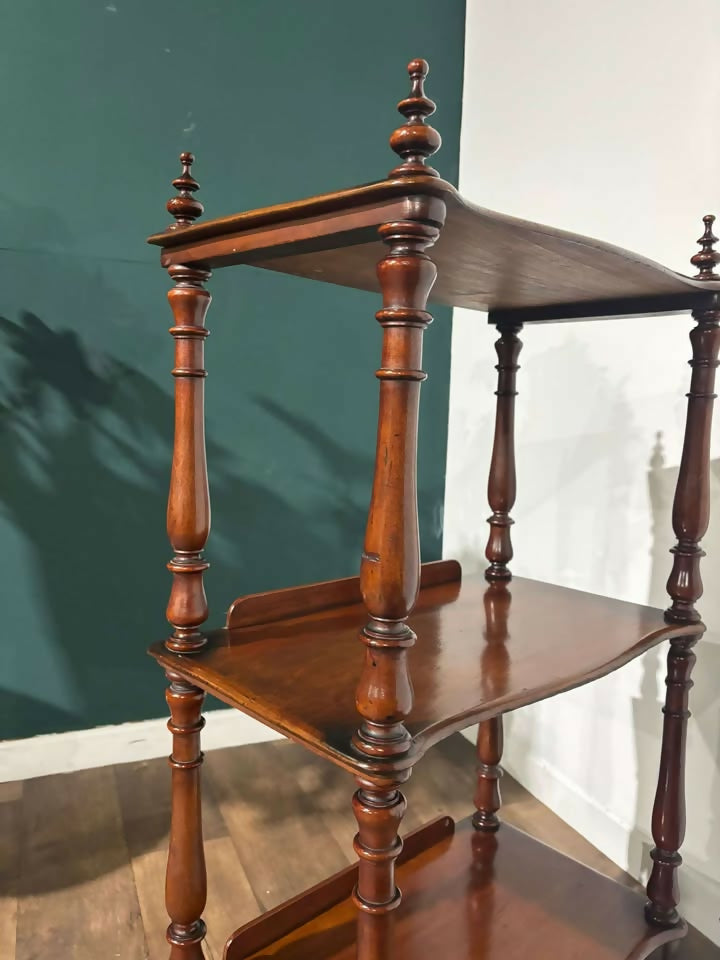 Victorian Mahogany Three Tier Whatnotm