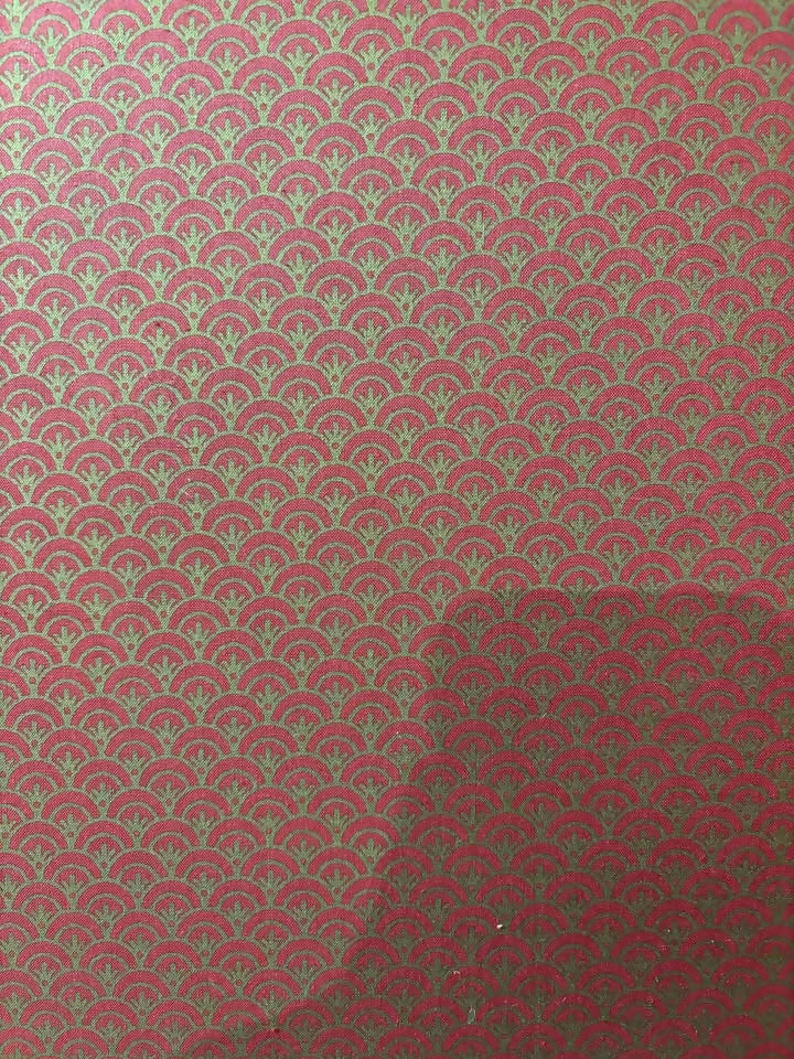 Vintage Fabric Covered Three Fold Dressing Screenffd