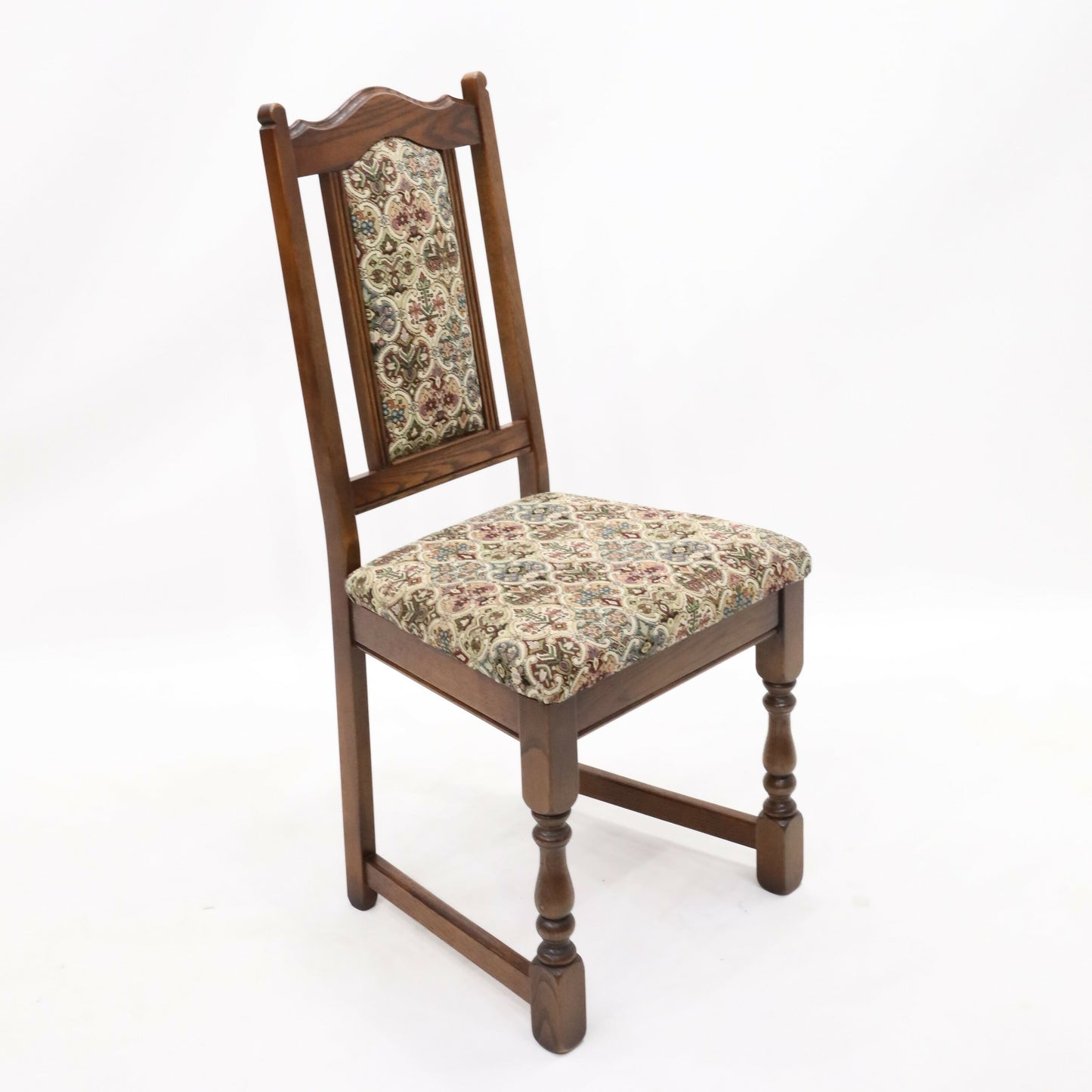 4 Dining Chairs Old Charm Tudor Brown #2067 Whempstead Fabric FREE* UK Delivery. SBR9545/1109D