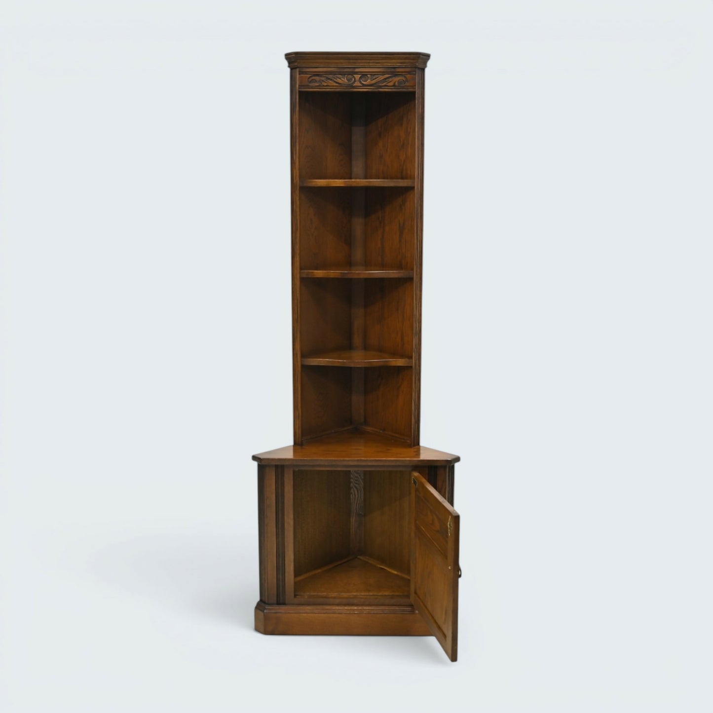 Old Charm Corner Unit with Cupboard and Shelves Carvings LT FREE UK Delivery*