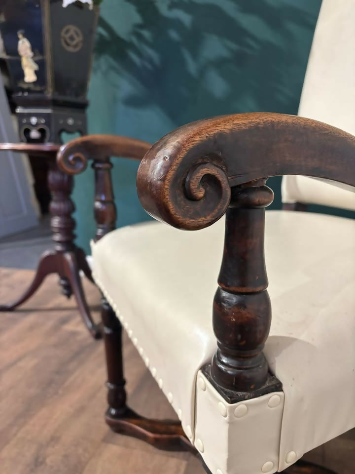 Leather Upholstered Side Armchair5