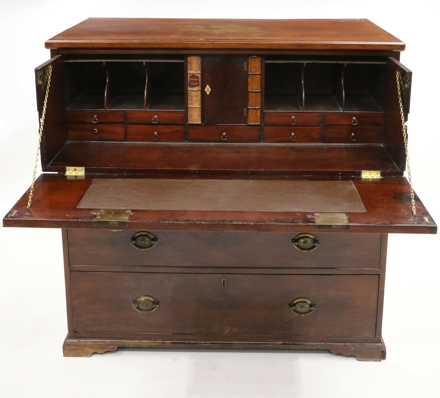 Georgian Mahogany Secretaire Chest of Drawers Fitted Interior FREE UK Delivery. SBR8133/2306C