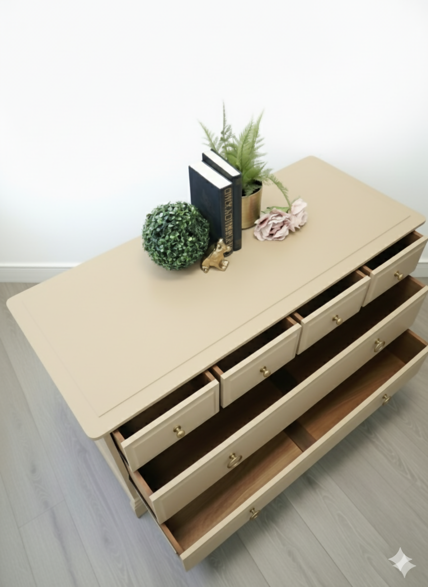 Stag minstrel chest of drawers in beige