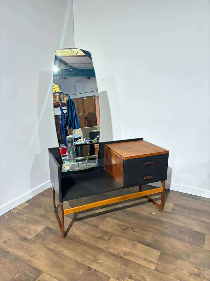 Mid-Century G Plan Teak & Black Painted Dressing Table