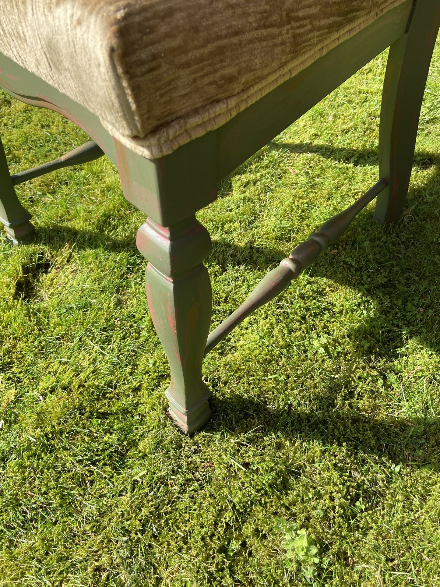 Vintage Chair with verdigris effect frame
