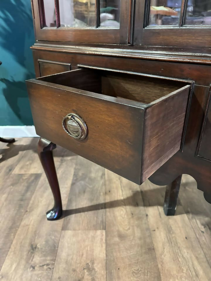 Antique Mahogany Corner Display Cabinet5