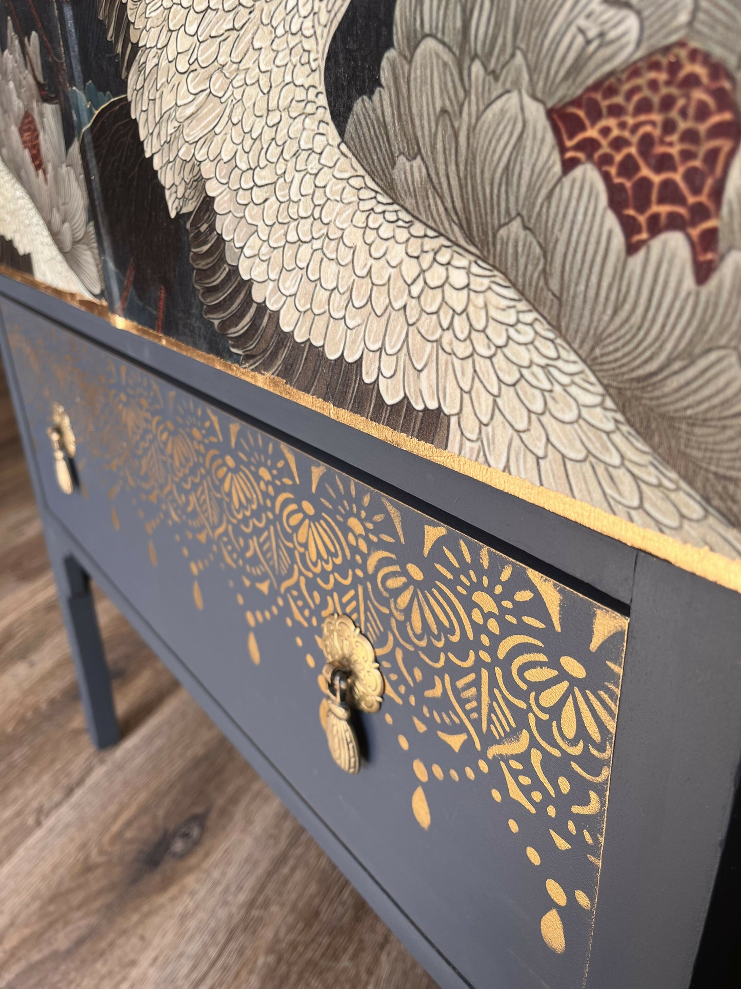Hand Painted Drinks Cabinet