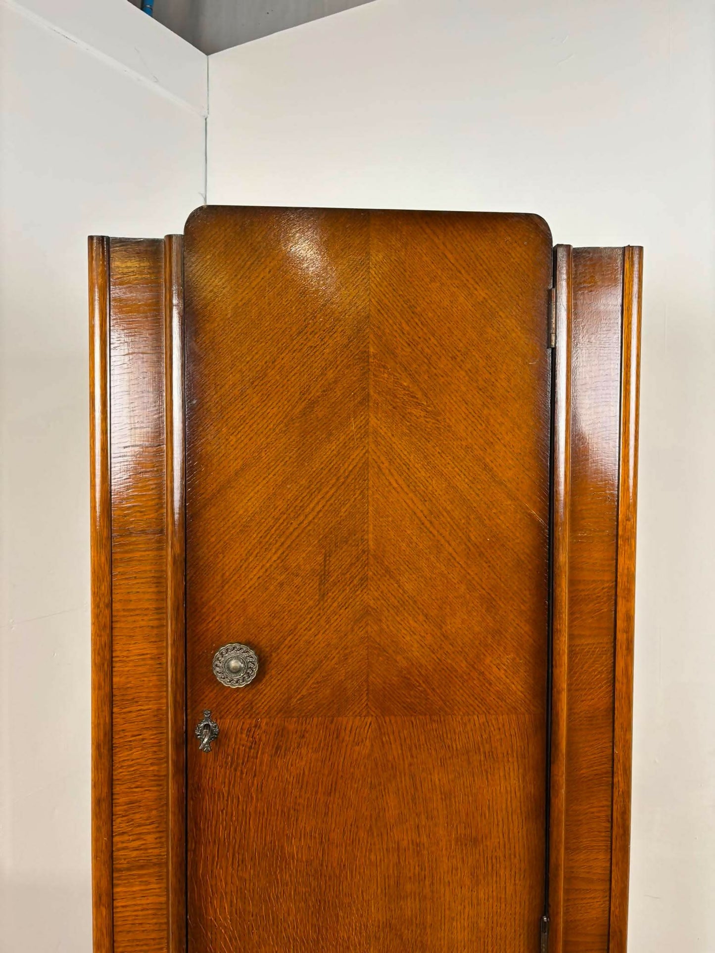 Vintage Oak Single Door Wardrobe
