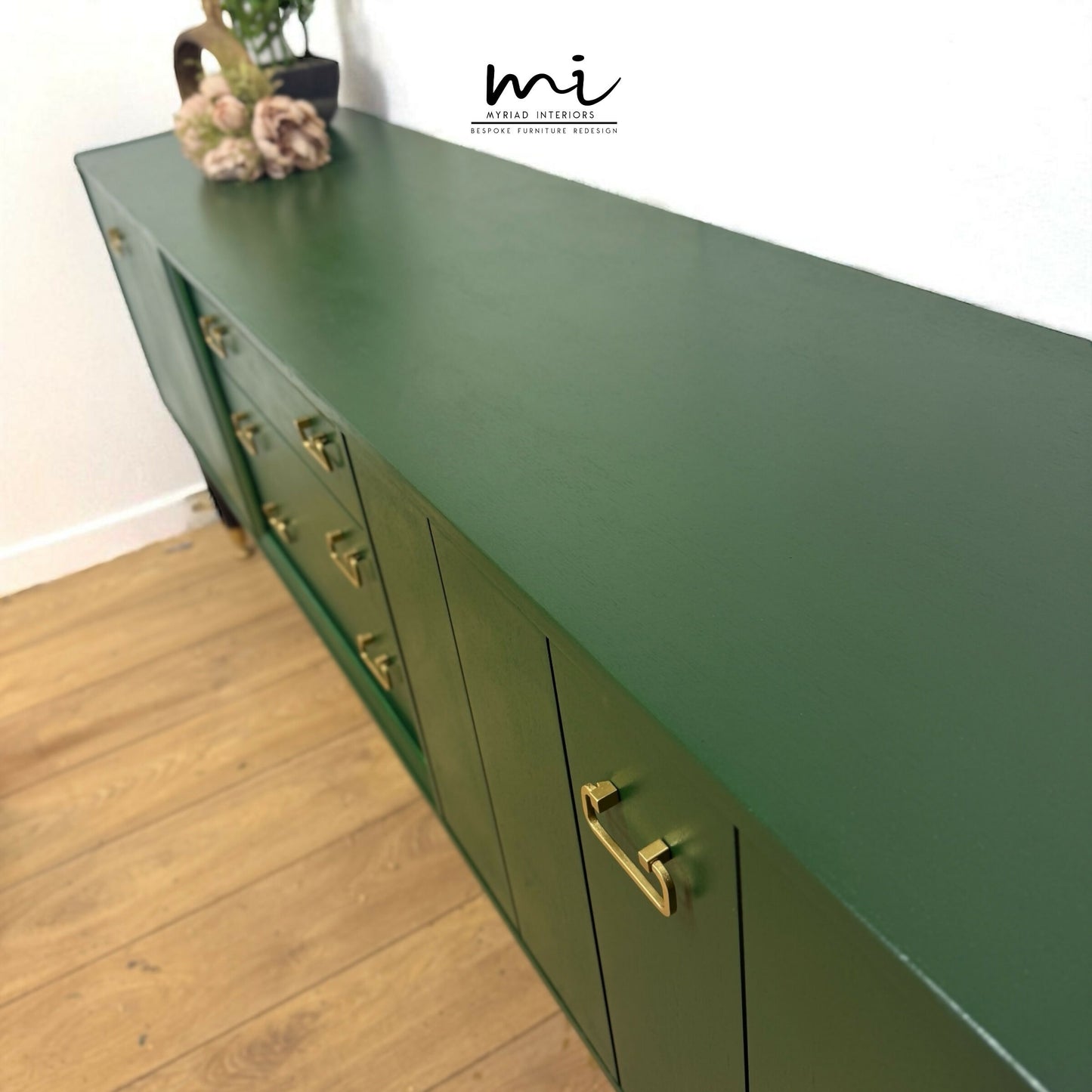 Vintage G Plan sideboard in green, E Gomme Tola, mid century modern, drink cabinet, tv stand, media unit
