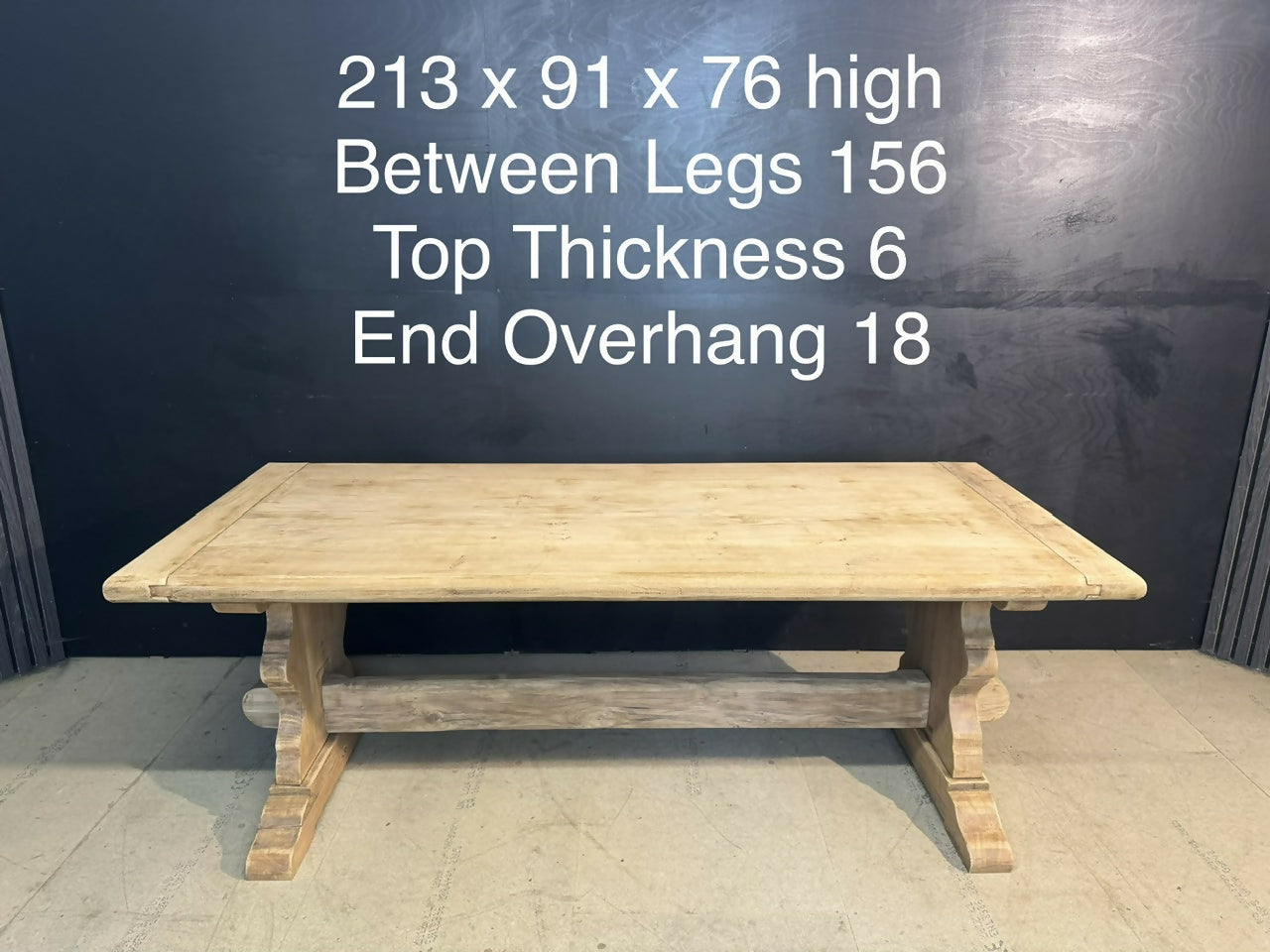 Quality Oak Farmhouse Dining Table