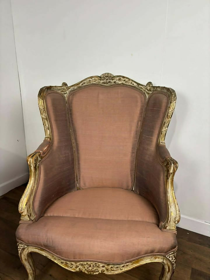 Pair of French Louis XVI Style Reproduction Armchairs