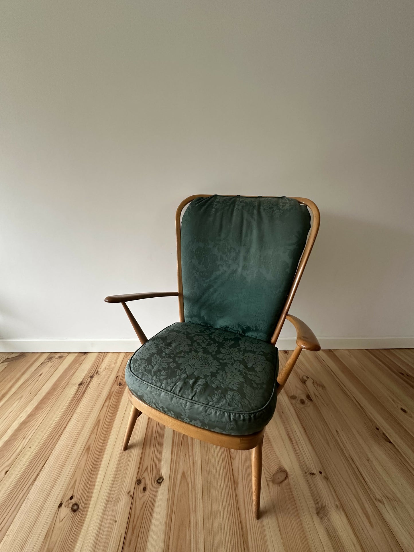 Vintage Ercol Windsor Low Easy Chair Blue Label