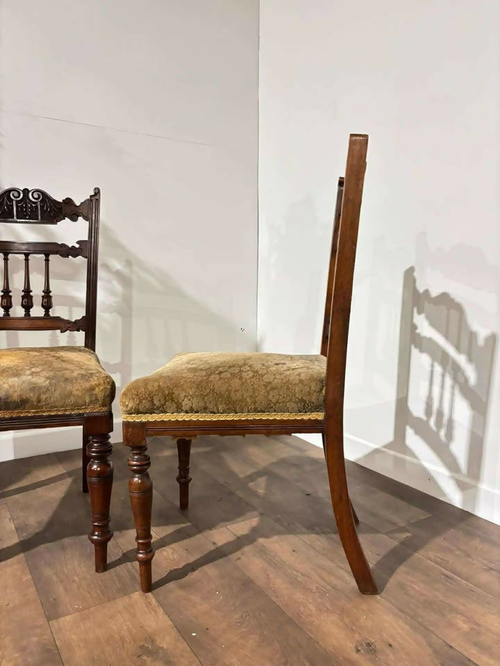 Pair Of Edwardian Mahogany Side Chairs